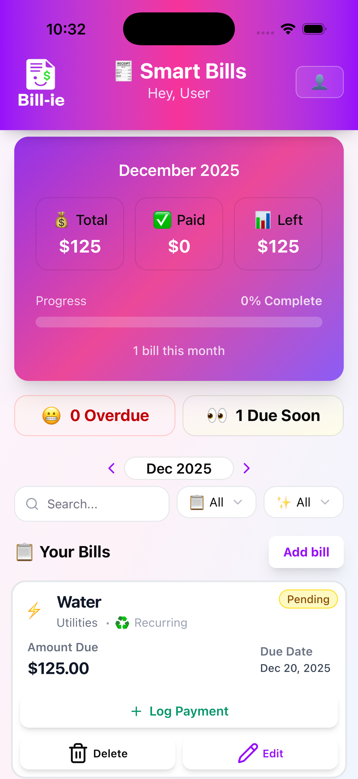 Bill-ie Summary